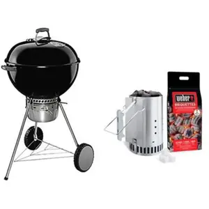 Barbecue charbon de bois Weber Kettle 57 cm + kit cheminée