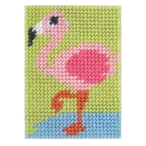 DMC Kit Tapisserie 13 x 18 cm Le Flamant rose pas cher