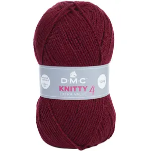 DMC Fil à tricoter Knitty 4 100 g Bourgogne n°841 pas cher