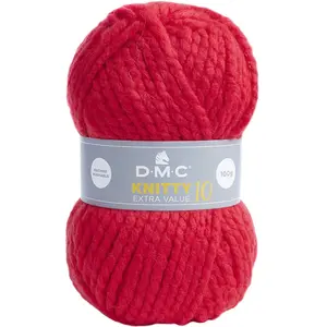 DMC Fil à tricoter Knitty 10 100g Rouge clair n°950 pas cher
