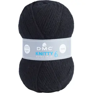 Comparateur de prix : DMC Fil à tricoter Knitty 6 100 g Noir n°965