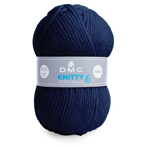 Comparateur de prix : DMC Fil à tricoter Knitty 6 100 g Bleu marine n°971