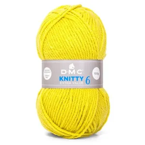 Fil à tricoter Knitty 6 - 100GR - DMC Just Knitting Jaune (819) - Jaun...