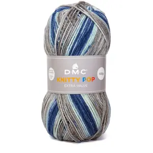 DMC Fil à tricoter multicolore Knitty Pop 50g 480 Bleu taupe pas cher