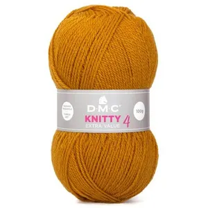 Fil à tricoter KNITTY 4 - 50gr - DMC 766 jaune moutarde - 766 jaune mo... pas cher