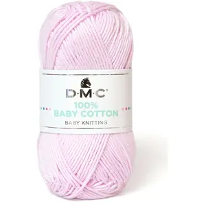 DMC Fil tricot et crochet 100% Baby Cotton 766 Rose pas cher