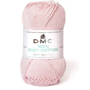 DMC Fil tricot et crochet 100% Baby Cotton 763 Rose pas cher