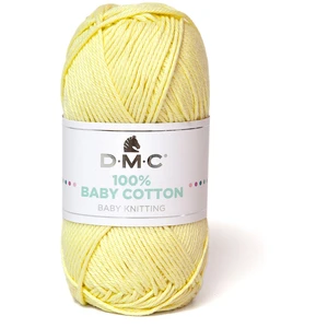 DMC Fil tricot et crochet 100% Baby Cotton 770 Jaune pas cher