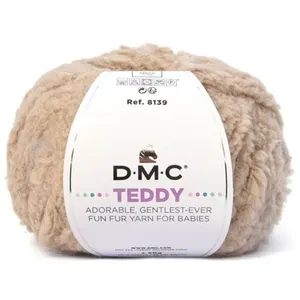 Pelote de laine layette TEDDY - DMC 311 Marron pas cher