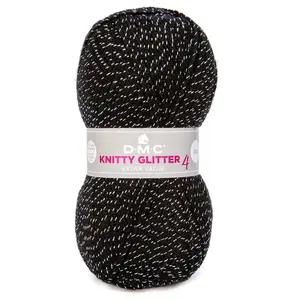 Comparateur de prix : DMC Fil à tricoter pailleté Knitty 4 Glitter 50g 232 Noir