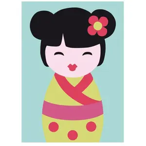Comparateur de prix : DMC Kit tapisserie XXL - La Kokeshi - 13 x 18 cm