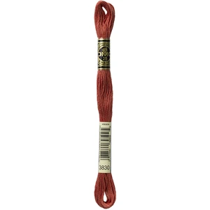 DMC Fil à Broder Mouliné 117MC - couleur 3830 - Rouge pas cher
