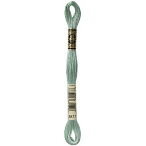 DMC Fil à Broder Mouliné 117MC - couleur 3817 - Vert pas cher