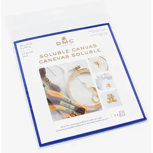 DMC Toile à broder soluble - Mercerie - Personnalisable - 20x22cm - Blanc