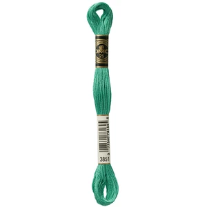 DMC Fil à Broder Mouliné 117MC - couleur 3851 - Vert