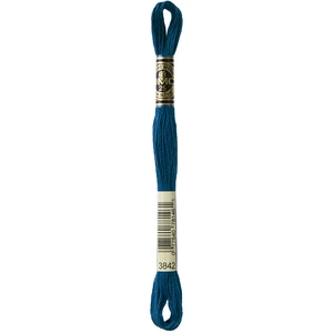DMC Fil à Broder Mouliné 117MC - couleur 3842 - Bleu pas cher