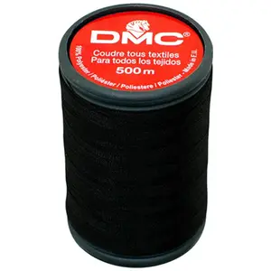 DMC Fil à coudre Polyester 500 m Noir pas cher