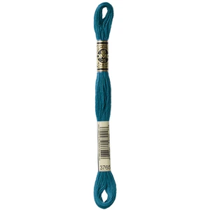 DMC Fil à Broder Mouliné 117MC - couleur 3765 - Turquoise pas cher