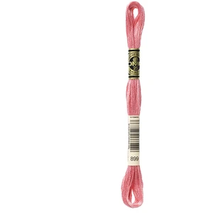 DMC Fil à Broder Mouliné 117MC - couleur 899 - Rose pas cher