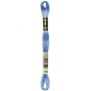 DMC Fil à Broder Mouliné 117MC - couleur 794 - Bleu pas cher