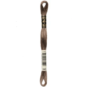 DMC Fil à Broder Mouliné 117MC - couleur 840 - Marron pas cher