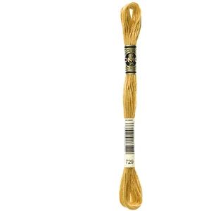 DMC Fil à Broder Mouliné 117MC - couleur 729 - Marron pas cher