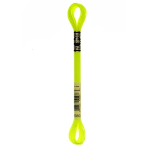 DMC Fil à broder Light Effects 8 m, jaune fluo, polyester, 8 m