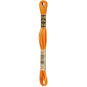 Comparateur de prix : DMC Fil à Broder Mouliné 117MC - couleur 51 - Orange multicolore