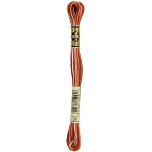 DMC Fil à Broder Mouliné 117MC - couleur 69 - Marron multicolore pas cher