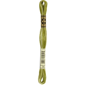 DMC Fil à Broder Mouliné 117MC - couleur 94 - Vert multicolore pas cher