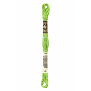 DMC Fil à Broder Mouliné 117MC - couleur 704 - Vert pas cher