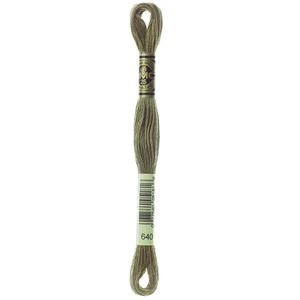 Comparateur de prix : DMC Lot de 12 broderies en coton à 6 brins de 8 m Beige très foncé Gris -117-640