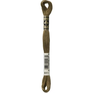 DMC Fil à Broder Mouliné 117MC - couleur 611 - Marron pas cher