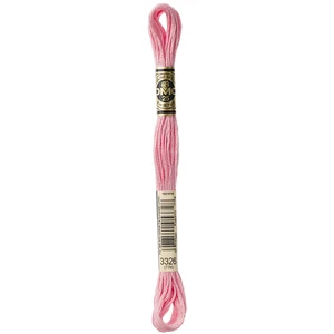 DMC Fil à Broder Mouliné 117MC - couleur 3326 - Rose pas cher