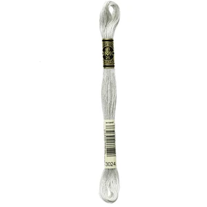 DMC Fil à Broder Mouliné 117MC - couleur 3024 - Gris pas cher