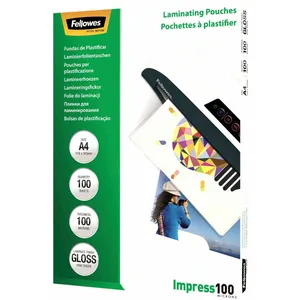 Pochettes Fellowes brillantes A4 100 microns pas cher