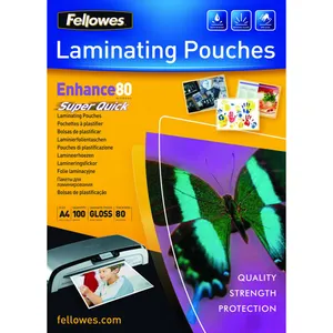 Comparateur de prix : Fellowes Pochette à plastifier Super Quick, A4, 160 mic