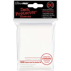 Comparateur de prix : Protèges cartes sleeves ultra-pro blanc (x 50) - asmodee