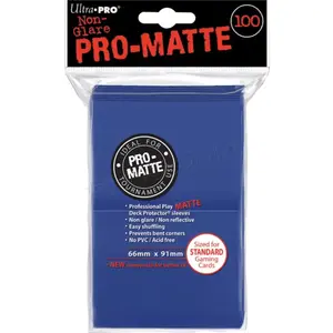 100 pochettes Pro-Matte Format Standard Blue - Ultra Pro pas cher