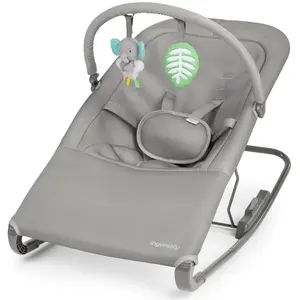 Ingenuity Transat Bébé Pliable Compact Nestle Gris pas cher