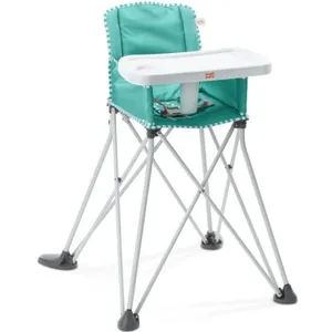 Bright Starts Chaise haute ultra compacte Pop'N Dine Vert pas cher