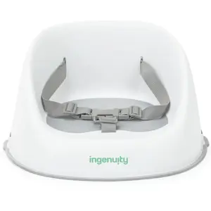 Ingenuity: ity by Ingenuity, rehausseur Simplicity Seat-Clean Baby, harnais 3 points, sangles amovibles et lavables - Gris pas cher