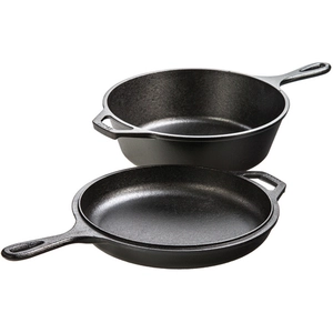 Comparateur de prix : Lodge Cast Iron - Combi cocotte-poêle en fonte avec poignées 26cm