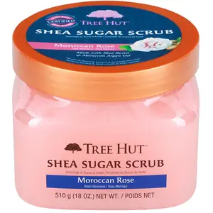 Comparateur de prix : Tree Hut, Gommage au sucre de karité, Rose marocaine, 18 oz (510g)
