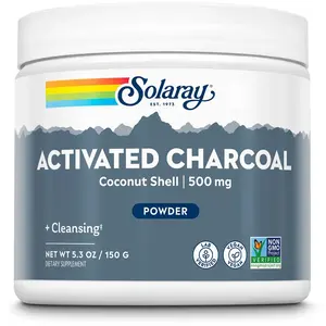 Comparateur de prix : Solaray - Poudre activée de charbon de bois de noix de coco - 2.65 once.
