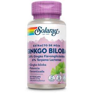 Comparateur de prix : Solaray Ginkgo Biloba Extrait 60 Mg 60 Capsules 60 Capsules