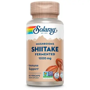 Comparateur de prix : Solaray - Shiitake fermenté 60 capsules végétales de 500mg