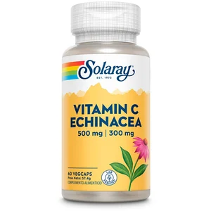 Comparateur de prix : Solaray Vitamine C 500 Mg + 300 Mg Échinacée 60 Unités One Size
