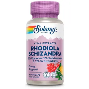 Comparateur de prix : Solaray, Rhodiola and Schisandra chinensis, 500 mg, 60 Veggie Capsules
