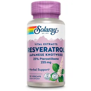 Comparateur de prix : Solaray Super Resveratrol 250 Mg 30 Capsules